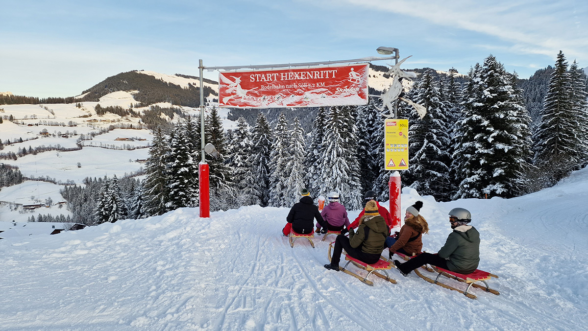 Rodelen in Söll